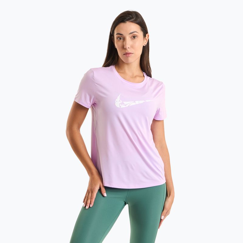 Nike One Swoosh Damen-T-Shirt lila Blüte/weiß