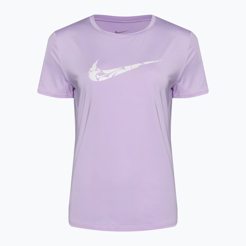 Nike One Swoosh Damen-T-Shirt lila Blüte/weiß 4