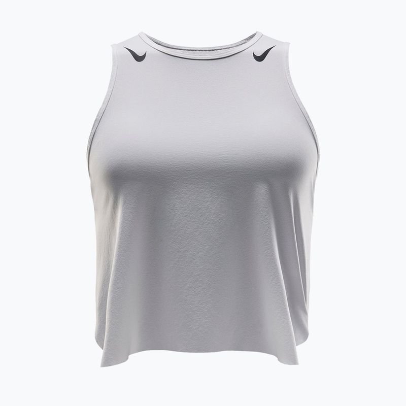 Damen-Lauf-Tanktop Nike AeroSwift Dri-Fit ADV Cropped Tank Top off white/black 5