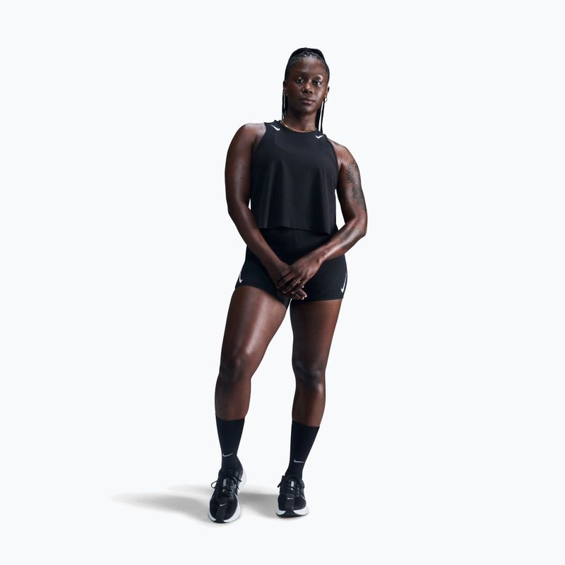 Damen-Laufshirt Nike AeroSwift Dri-Fit ADV Cropped Tank Top black/white 2