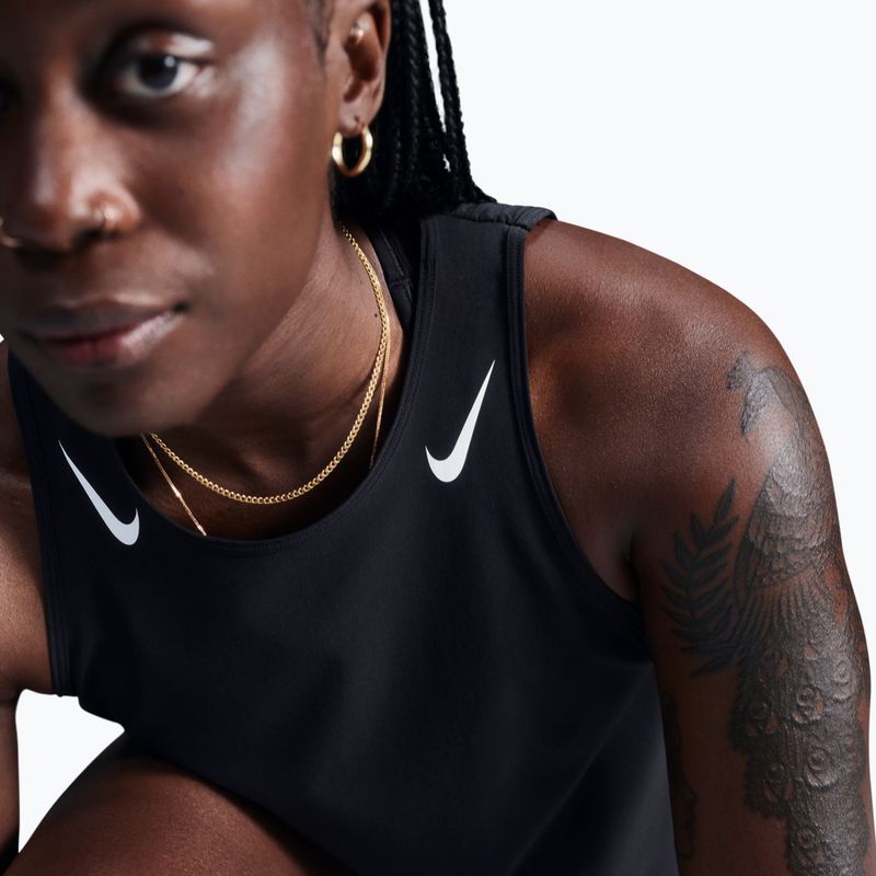 Damen-Laufshirt Nike AeroSwift Dri-Fit ADV Cropped Tank Top black/white 5
