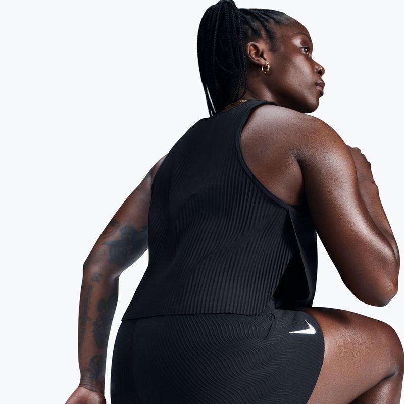 Damen-Laufshirt Nike AeroSwift Dri-Fit ADV Cropped Tank Top black/white 6