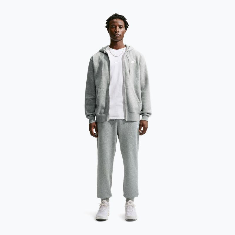Herrenhose Nike Club French Terry Joggers dark grey heather/light smoke grey/white 2