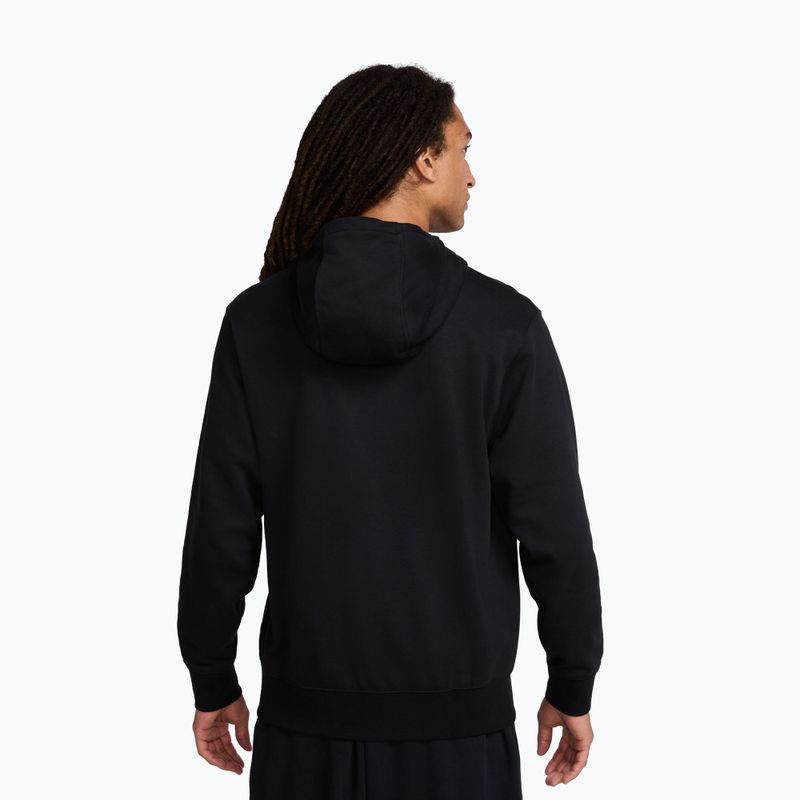 Herren Nike Club French Terry Pullover Hoodie schwarz/schwarz/weiß 3