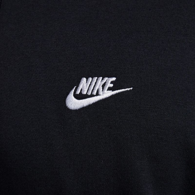 Herren Nike Club French Terry Pullover Hoodie schwarz/schwarz/weiß 6