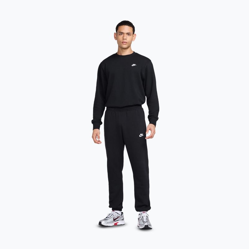 Herren-Sweatshirt Nike Club French Terry Crew black/white 2