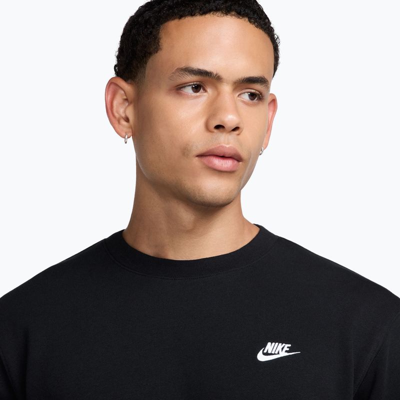 Herren-Sweatshirt Nike Club French Terry Crew black/white 4