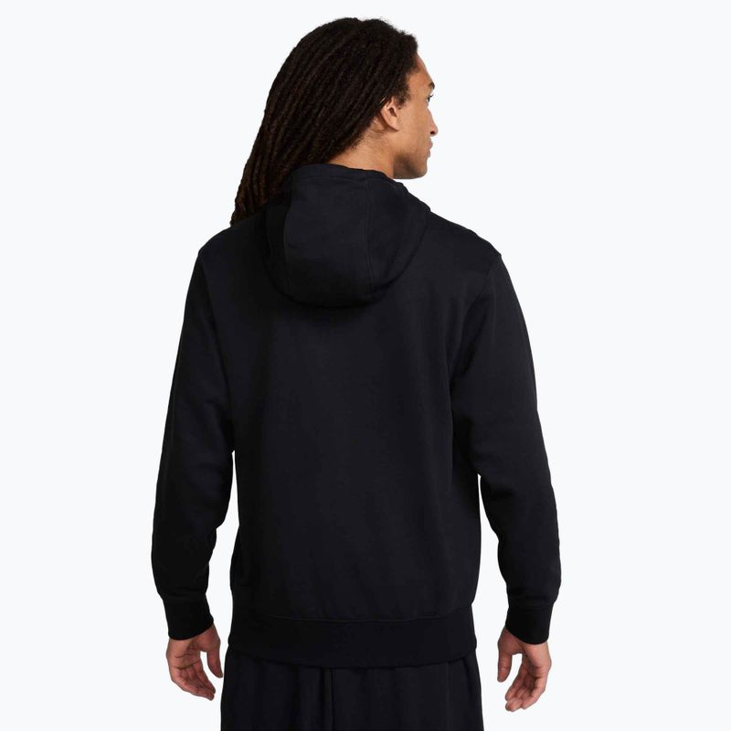 Herren Nike Club French Terry Pullover Hoodie schwarz/schwarz/weiß 3