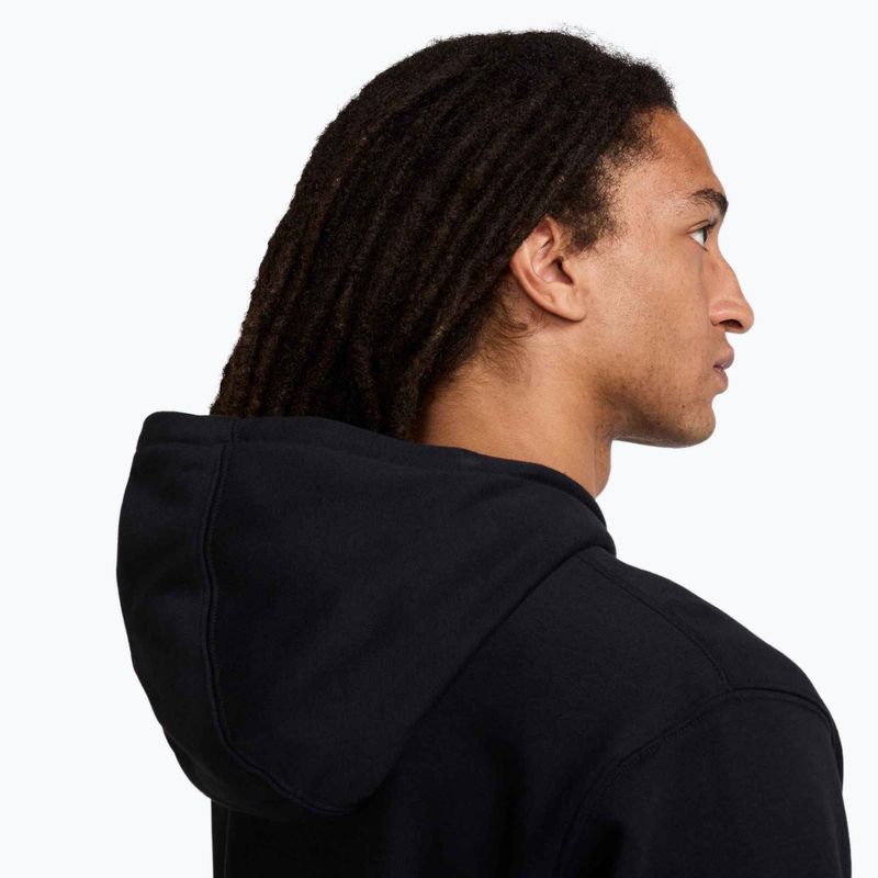 Herren Nike Club French Terry Pullover Hoodie schwarz/schwarz/weiß 5