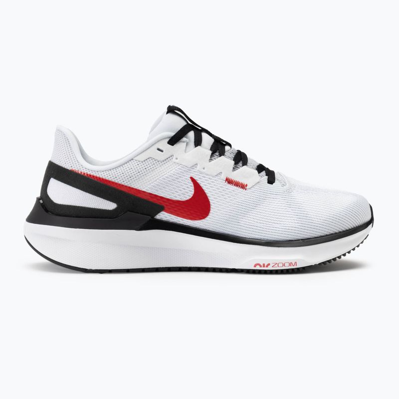 Nike Structure 25 Herren Laufschuhe Weiß/Schwarz/Licht Moke Grau/Feuerrot 2