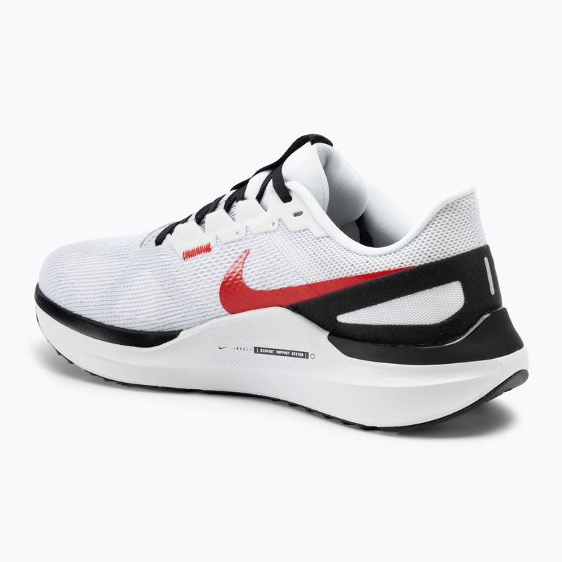 Nike Structure 25 Herren Laufschuhe Weiß/Schwarz/Licht Moke Grau/Feuerrot 3