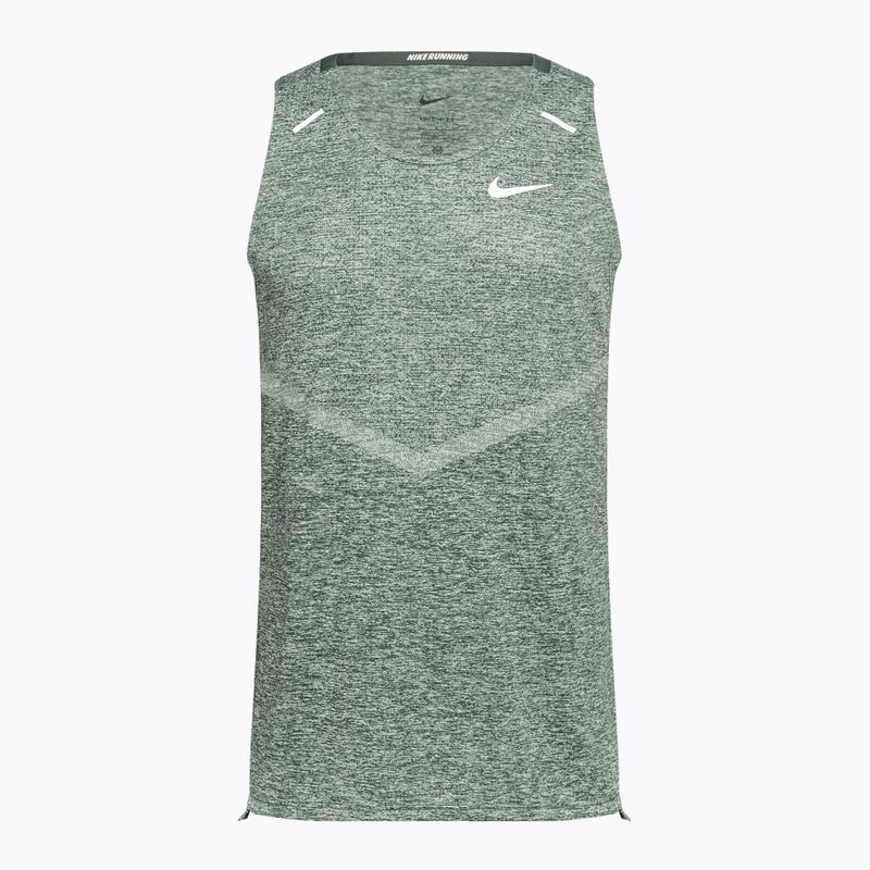 Nike Dri-Fit Rise 365 Herren Lauftank in Grün/Leder