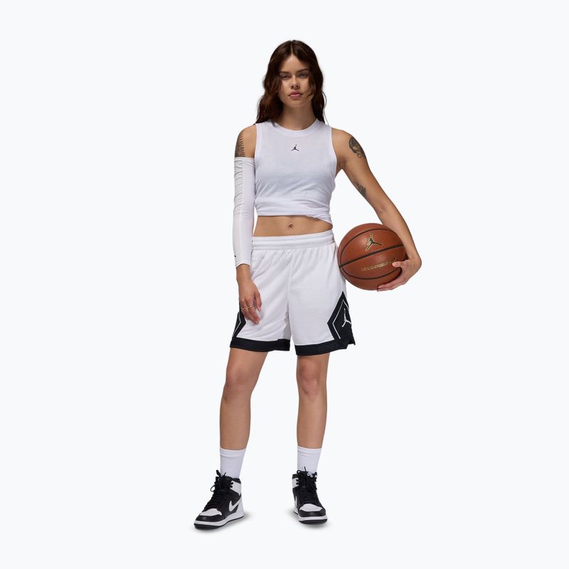 Damen-Basketballshorts Jordan Sport Diamond 4" white/black/black/white 2
