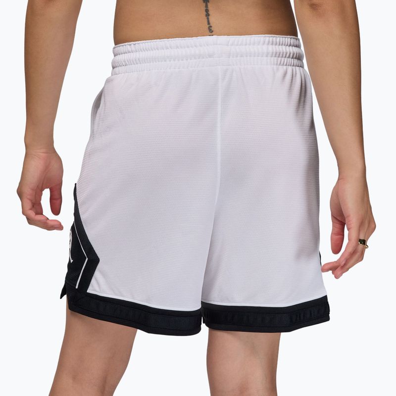 Damen-Basketballshorts Jordan Sport Diamond 4" white/black/black/white 4