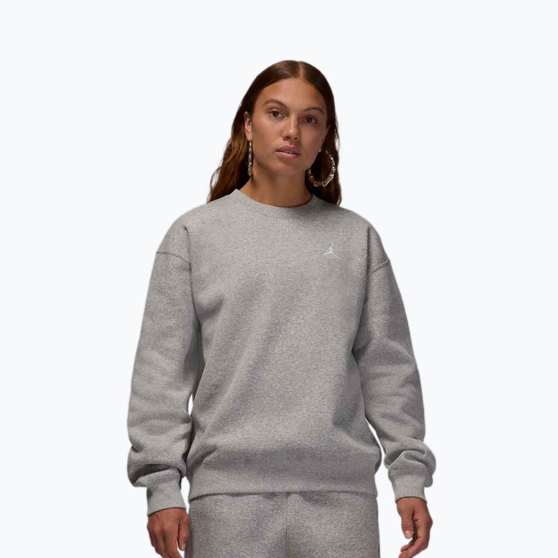 Damenpullover Jordan Brooklyn Fleece dark grey heather/white