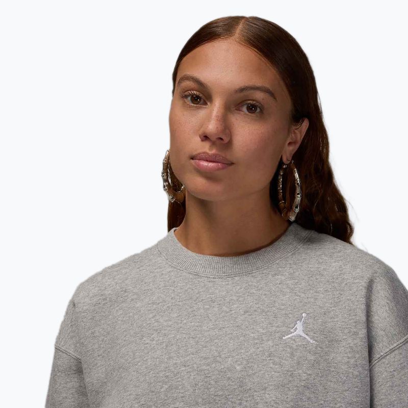 Damenpullover Jordan Brooklyn Fleece dark grey heather/white 4