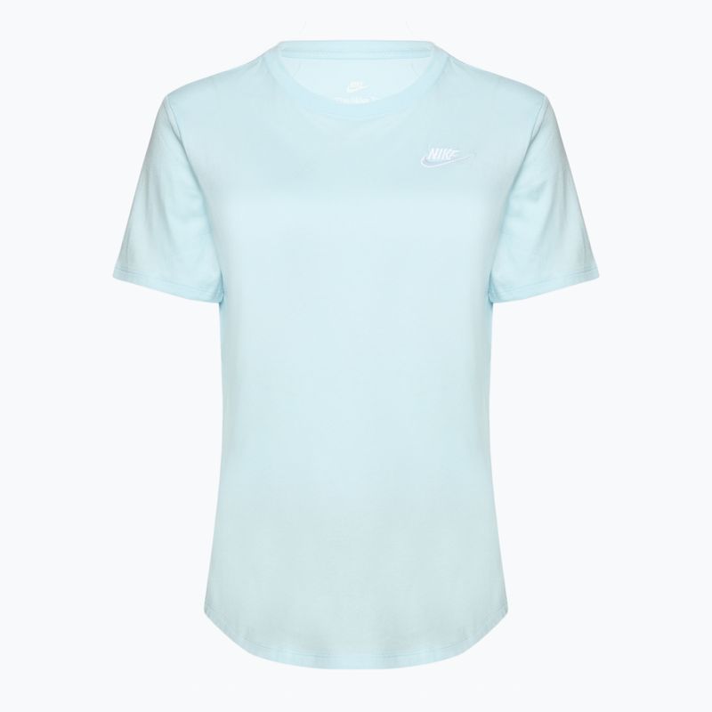 Nike Sportswear Club Essentials Damen-T-Shirt Gletscher Blau/Weiß