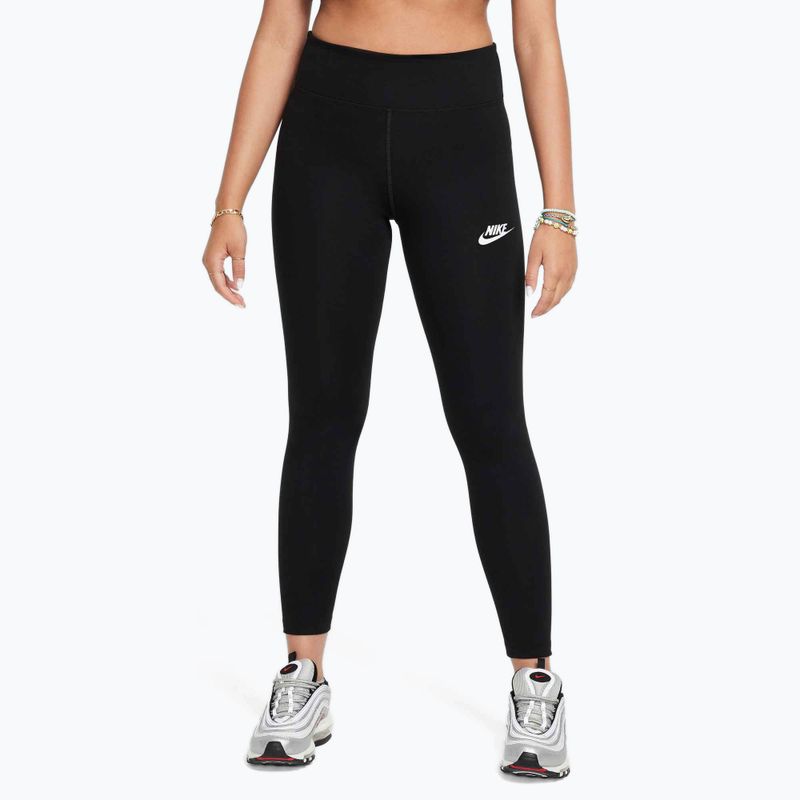 Nike Sportswear Classic High-Waisted schwarz/weiss Kinder Leggings