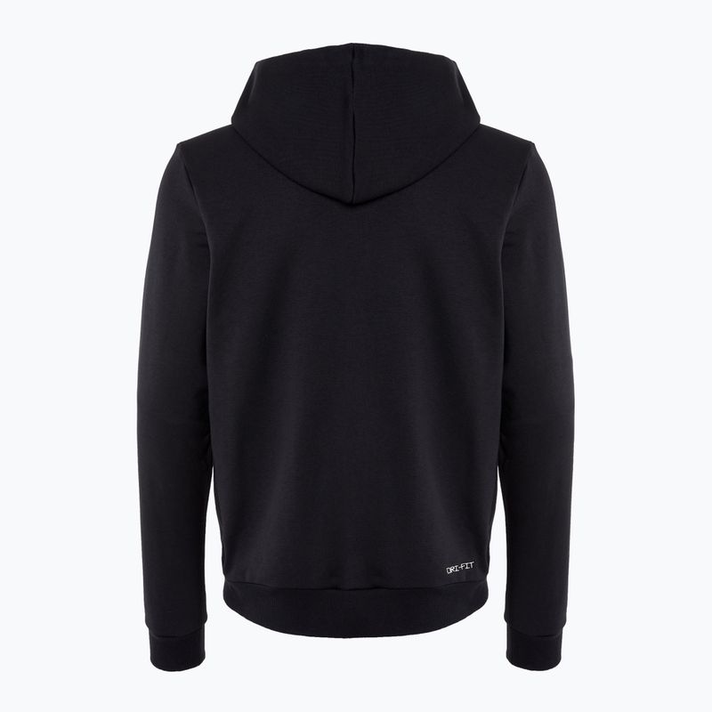 Herren Basketball Sweatshirt Nike Standard Ausgabe Dri-Fit Full-Zip Hoodie schwarz/blass elfenbein 2