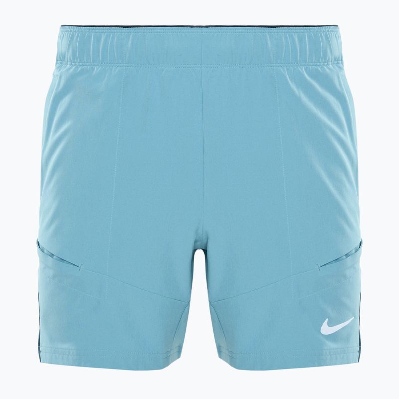 Tennis Shorts Herren Nike Court Advantage Dri-FIT 7" denim turquoise/ armory navy/ white