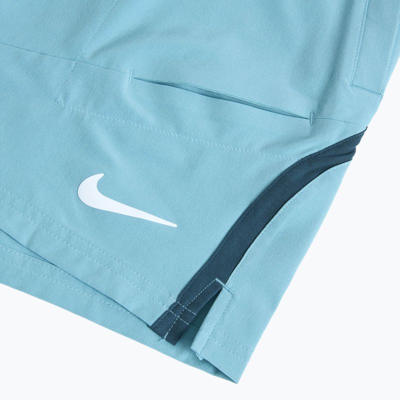 Tennis Shorts Herren Nike Court Advantage Dri-FIT 7" denim turquoise/ armory navy/ white 3
