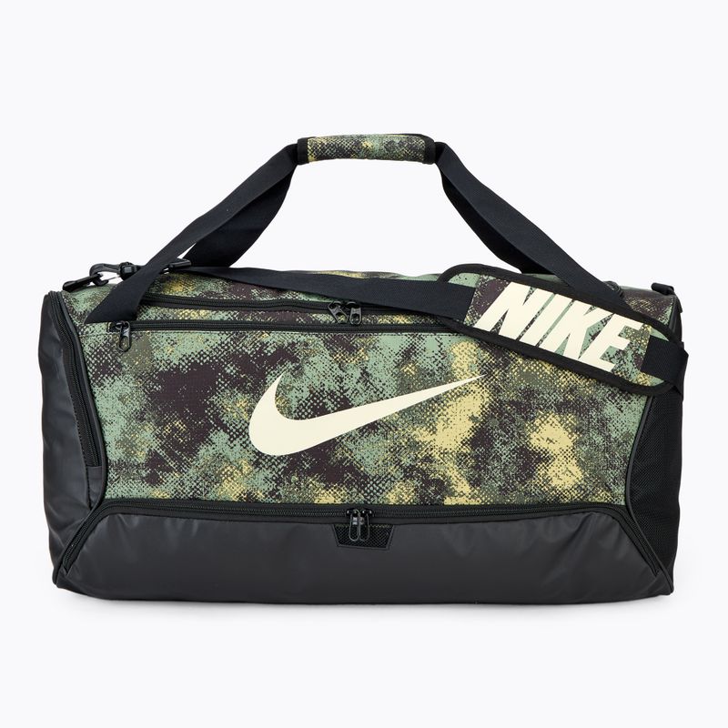 Nike Brasilia 9.5 60 l Trainingstasche ölgrün/schwarz/Kokosnussmilch