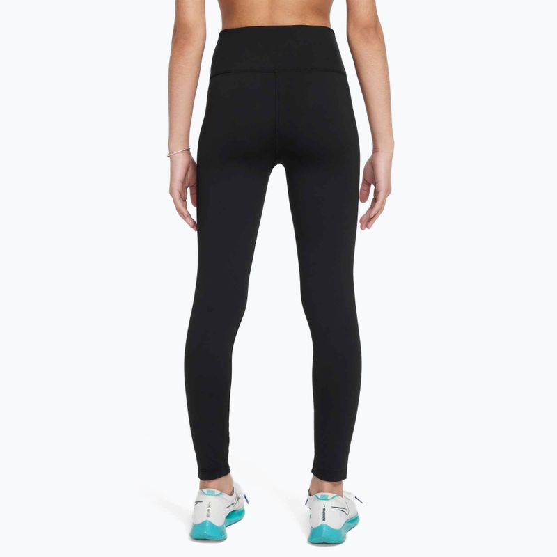 Nike One Dri-Fit High-Waisted schwarz/weiss Kinder Leggings 3