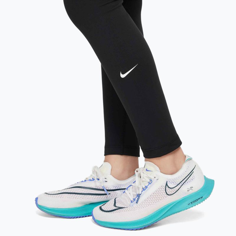 Nike One Dri-Fit High-Waisted schwarz/weiss Kinder Leggings 4