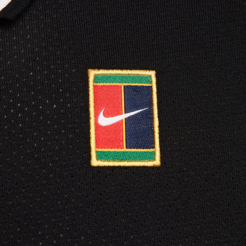 Herren Tennis-Poloshirt Nike Court Heritage Polo schwarz/weiss 6