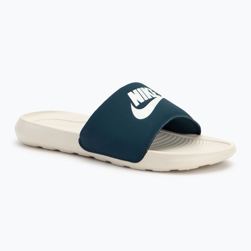 Schlappen Badeschuhe Herren Nike Victori One Slide armory navy / light orewood brown / sail