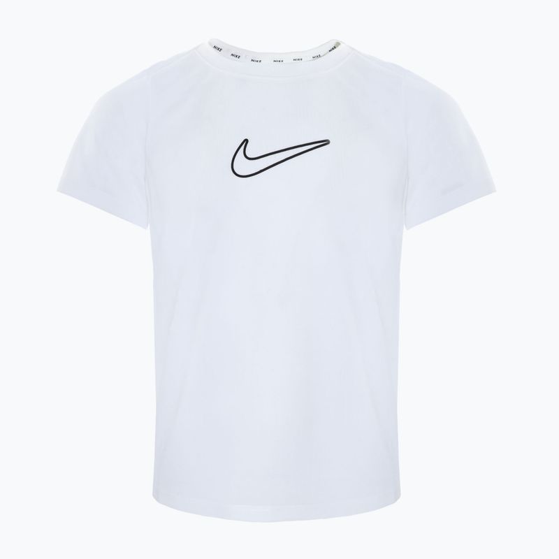 Nike One Dri-Fit weiß/schwarzes Kinder-T-Shirt