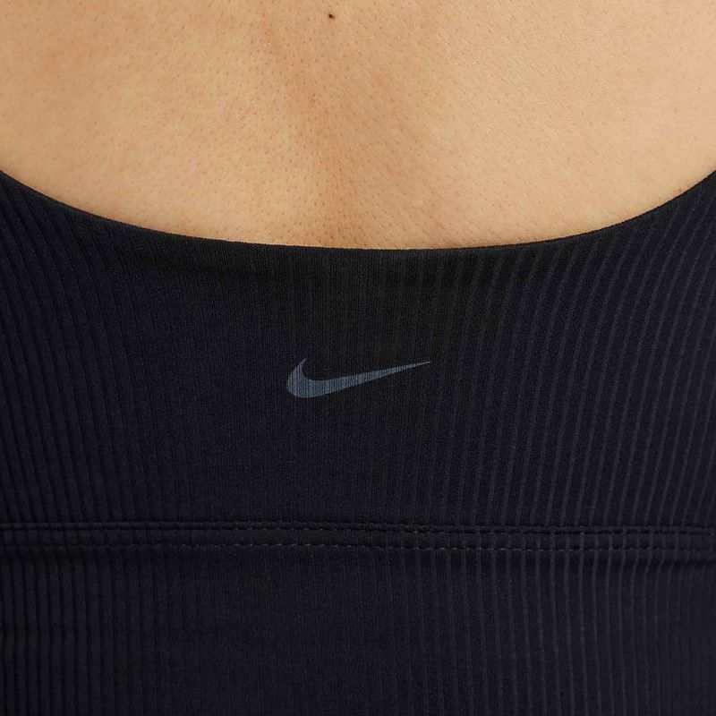 Nike Zenvy Rib Light Support Longline Trainings-BH schwarz/schwarz 7