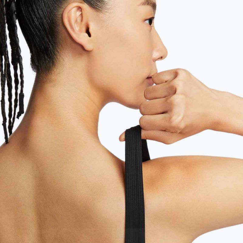 Nike Zenvy Rib Light Support Longline Trainings-BH schwarz/schwarz 8