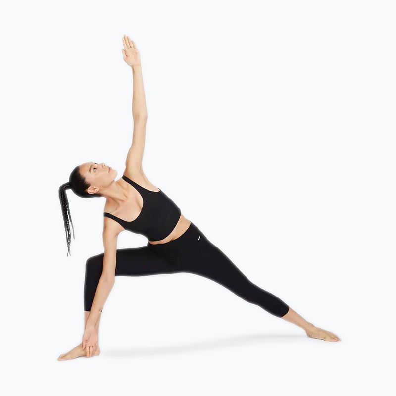 Nike Zenvy Rib Light Support Longline Trainings-BH schwarz/schwarz 9