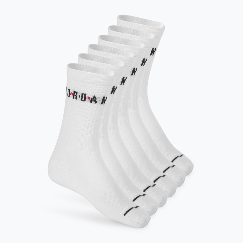 Socken Jordan Everyday Crew 6 Paar white/gym red/black