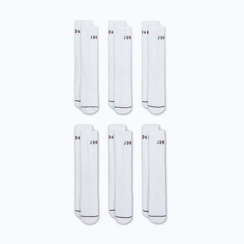 Socken Nike Jordan Everyday Crew 6er-Pack white/gym red/black