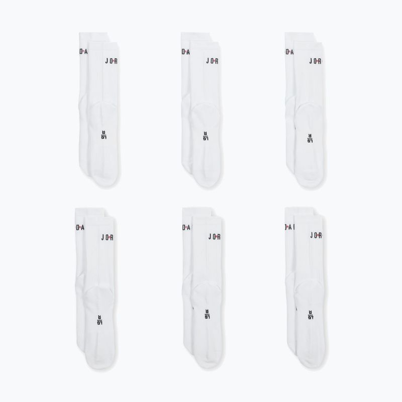 Socken Nike Jordan Everyday Crew 6er-Pack white/gym red/black 2