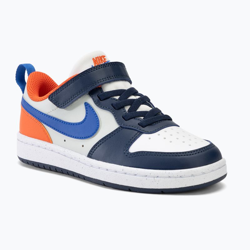 Nike Court Borough Low Kinderschuhe Recraft weiß/navy/orange