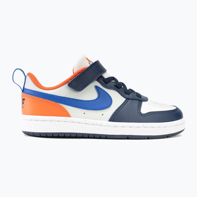 Nike Court Borough Low Kinderschuhe Recraft weiß/navy/orange 2