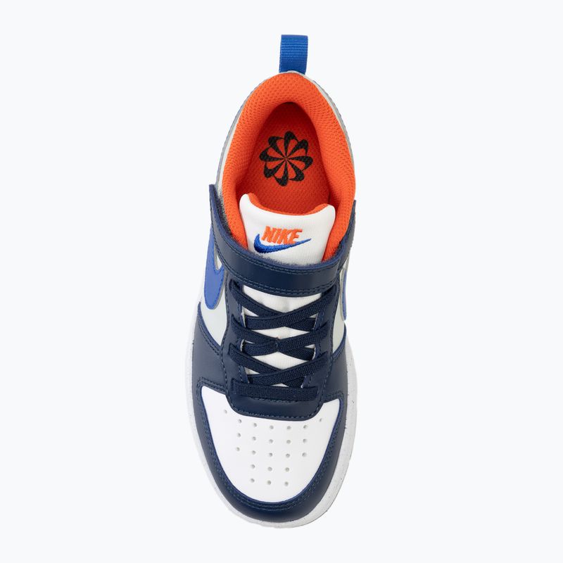 Nike Court Borough Low Kinderschuhe Recraft weiß/navy/orange 5