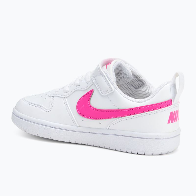 Nike Court Borough Low Kinderschuhe Recraft weiß/laser fuchsia 3