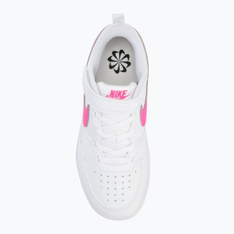 Nike Court Borough Low Kinderschuhe Recraft weiß/laser fuchsia 5