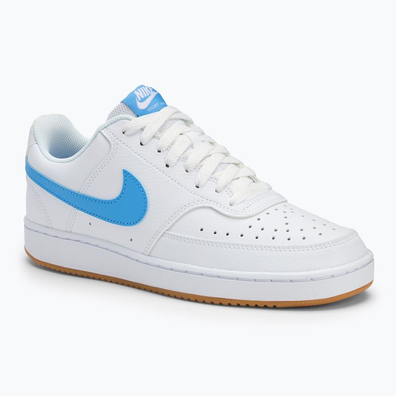 Herren Nike Court Vision Low Weiß/Gummi Gelb/Universitätsblau Schuhe