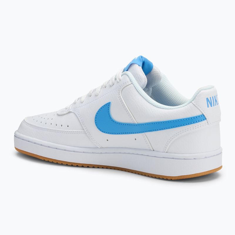 Herren Nike Court Vision Low Weiß/Gummi Gelb/Universitätsblau Schuhe 3