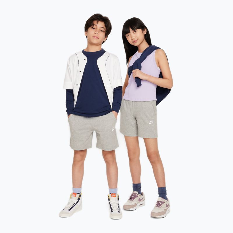 Kindershorts Nike Sportswear Club 6" dark grey heather/white 2