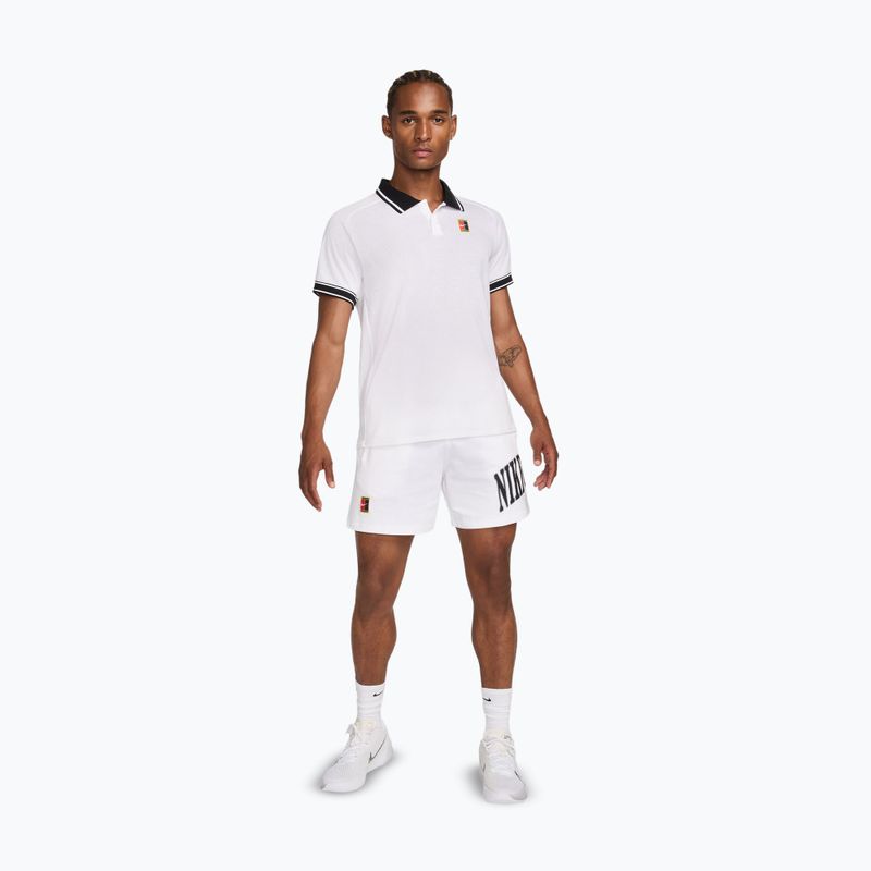 Polo Tennisshirt Herren Nike Court Heritage Polo white/black 2
