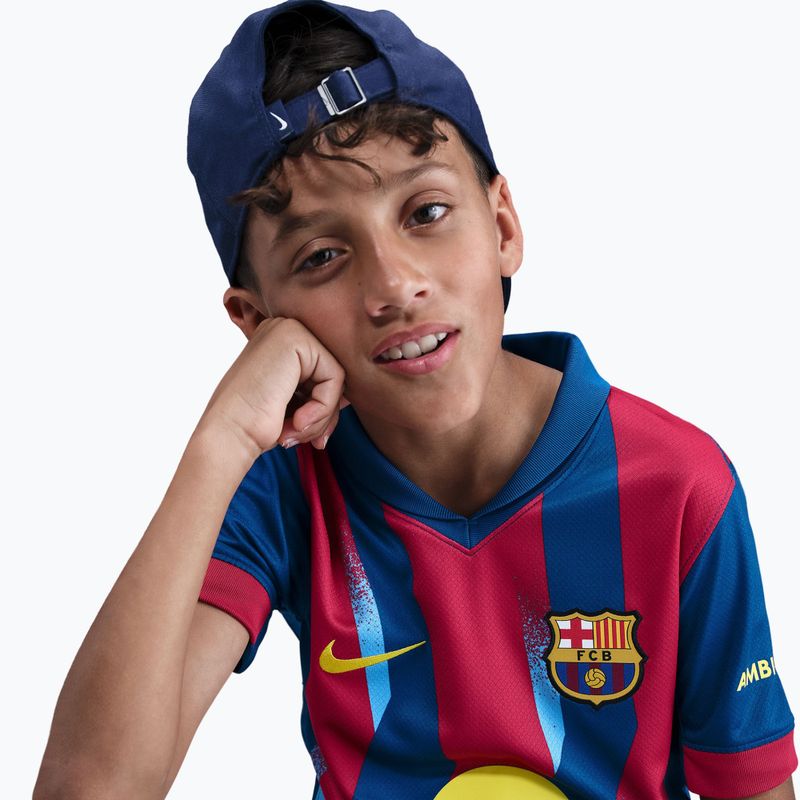 Kinder-Fußballtrikot Nike FC Barcelona 2025/26 Stadium Fourth gym blue/gym blue/salsa red/opti yellow 5