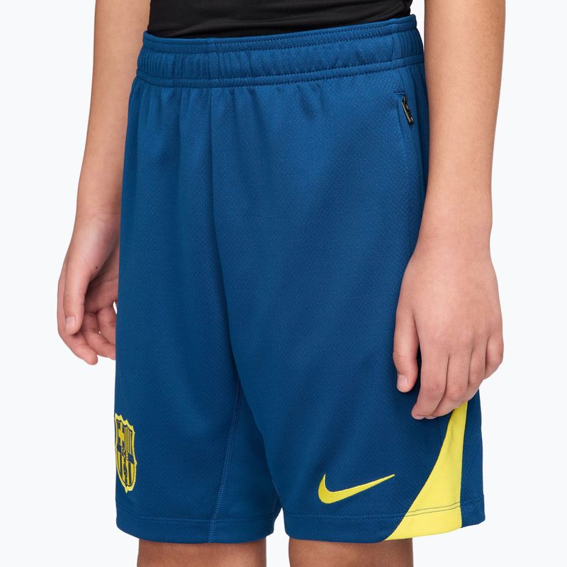 Kinder-Fußballshorts Nike FC Barcelona Strike SE Jr gym blue/opti yellow/opti yellow 5