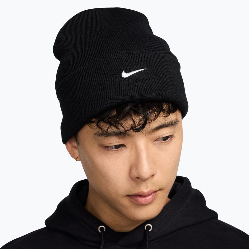 Wintermütze Nike Peak Swoosh Beanie black/white 4