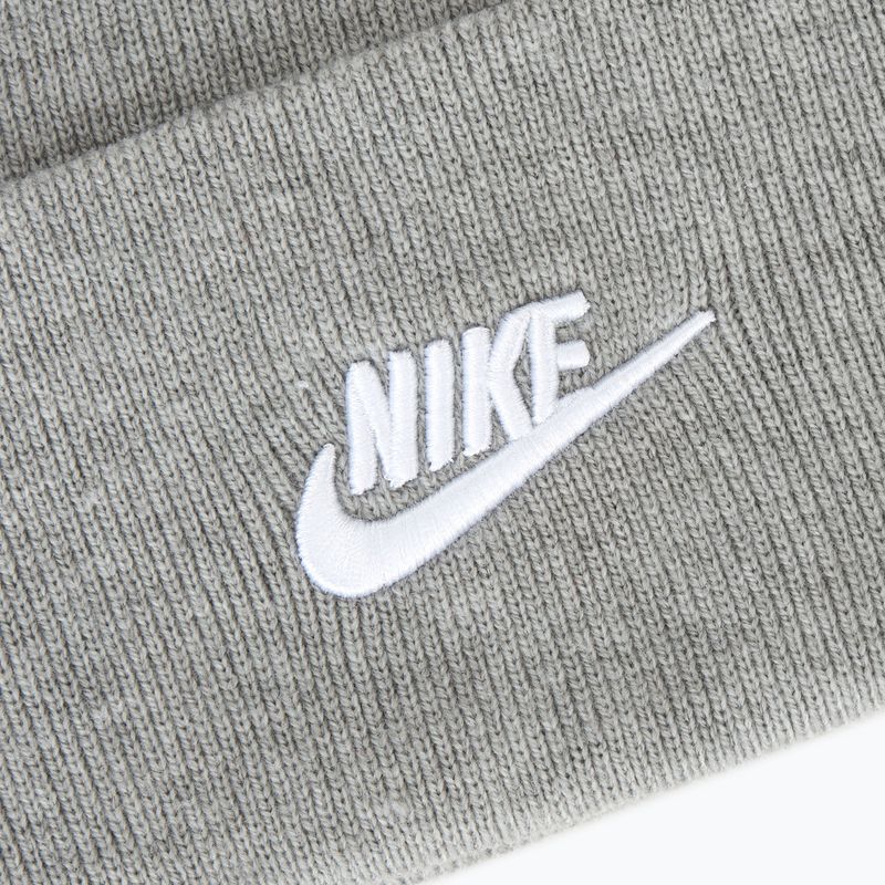 Nike Peak Futura Beanie dunkelgrau heather/weiß Wintermütze 3